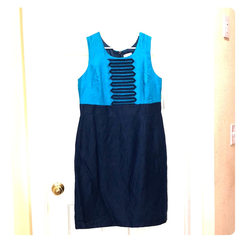 Blue Color block dress